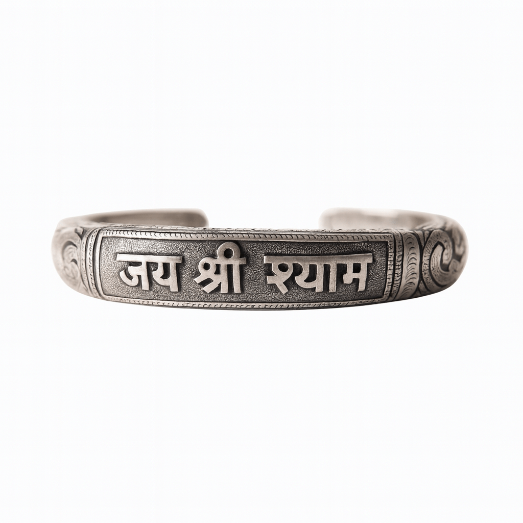 Jay Shree Shyam Men's Oxidised Kada