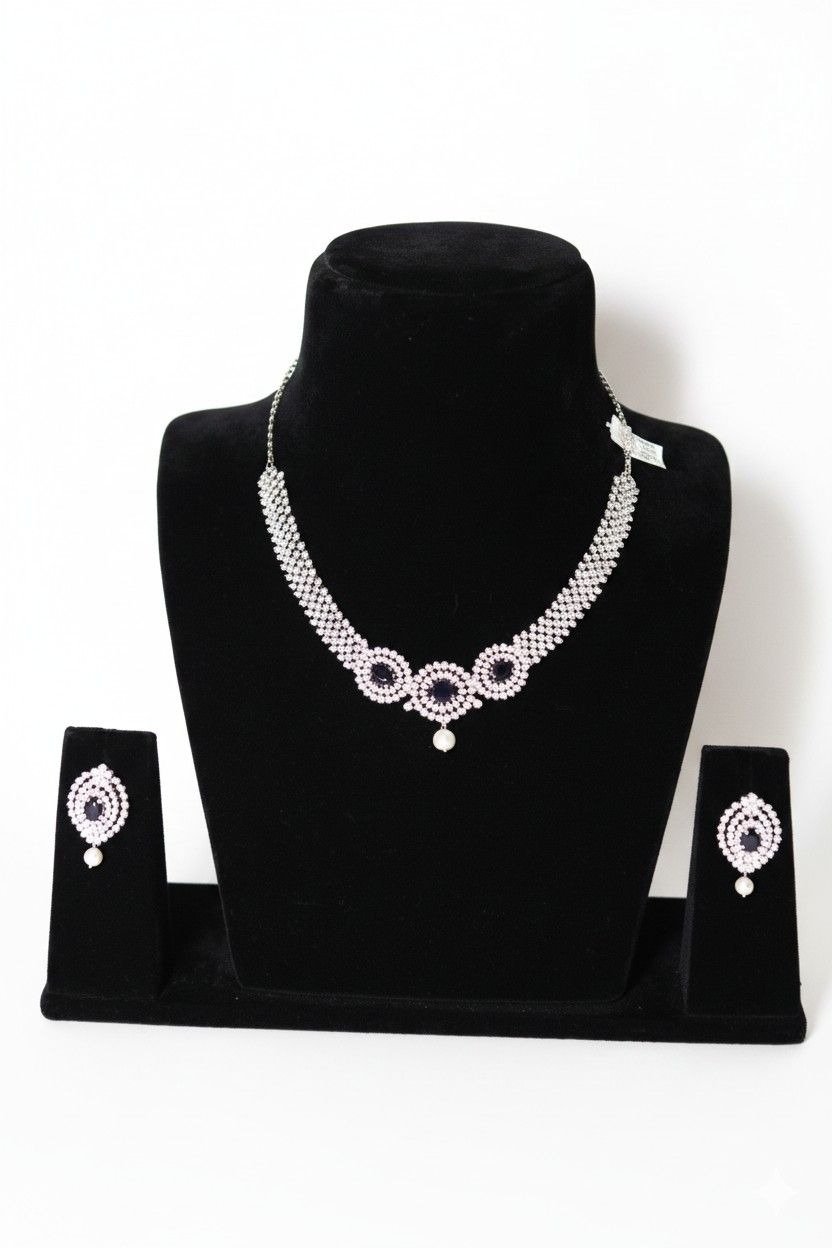 AmericanDiamondNecklaceSet2055