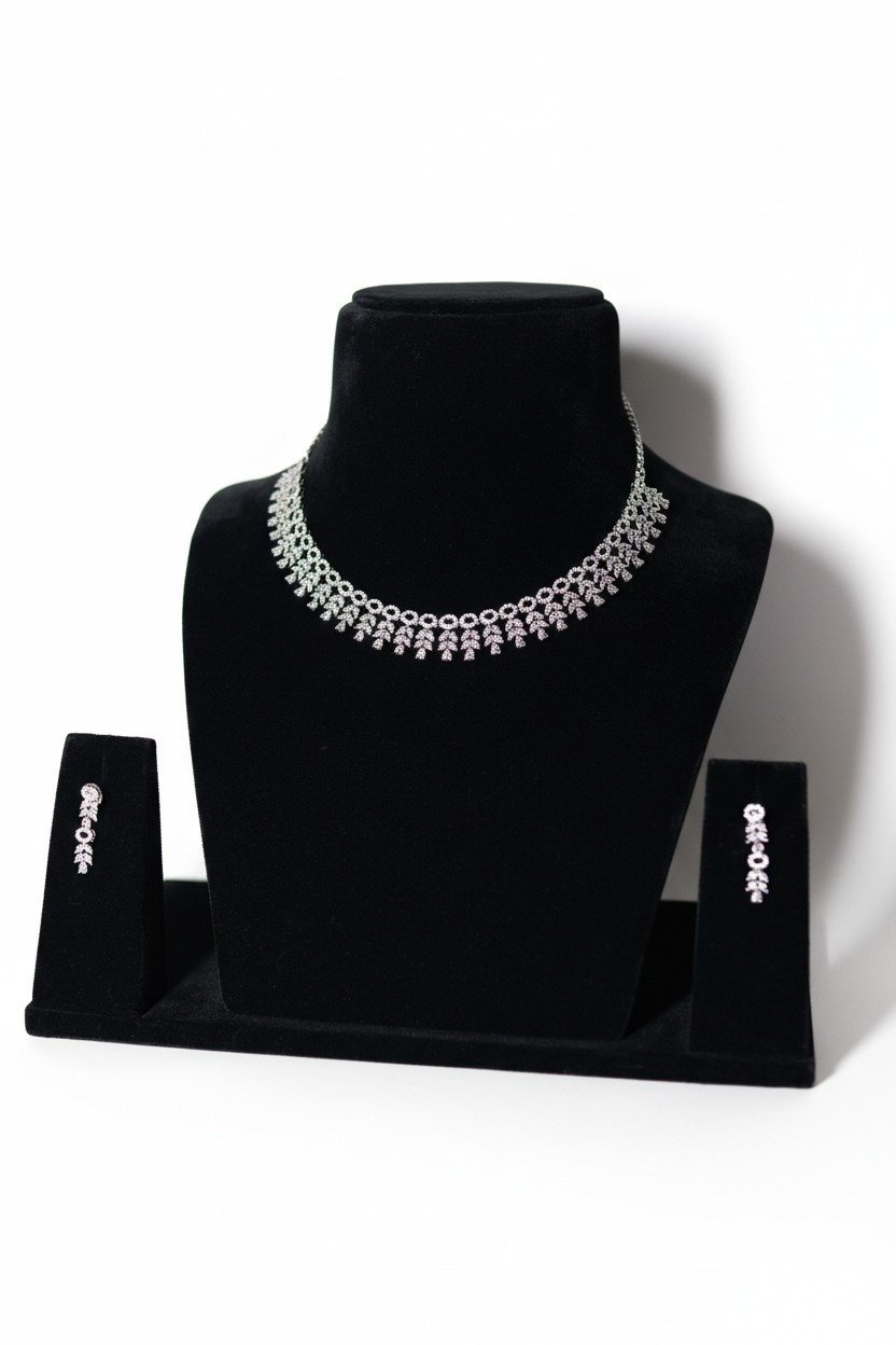 Elegant Silver Necklace Set