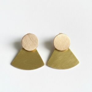 Gold-Plated Geometric Drop Earring