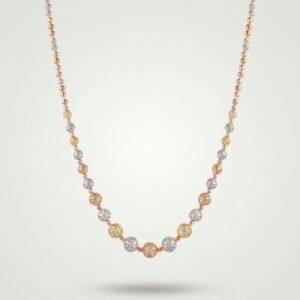 Luxury Tri-Tone Crystal Bead Necklace