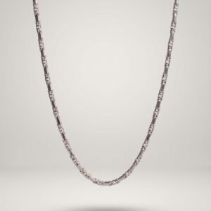Elegant Textured Silver Chain Necklace
