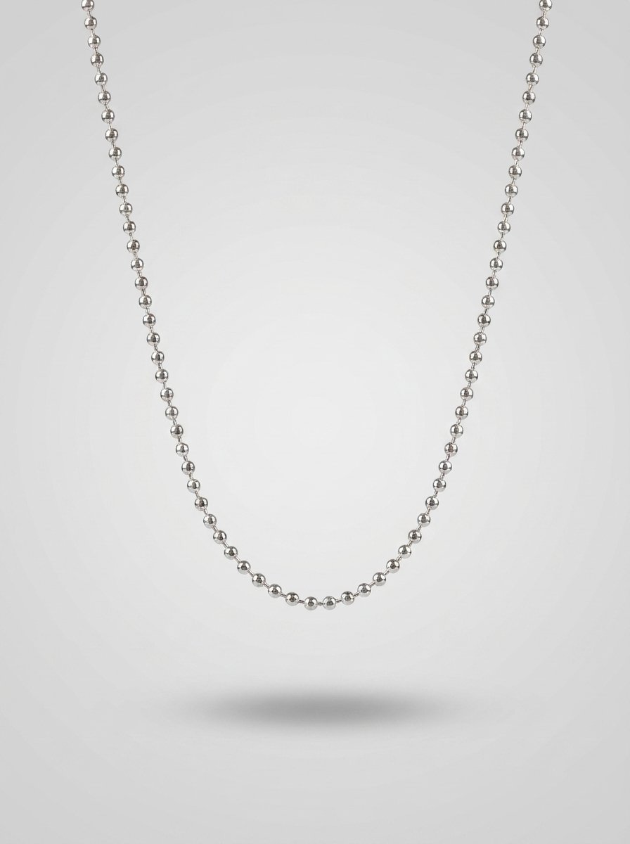 Classic Silver Ball Chain Necklace
