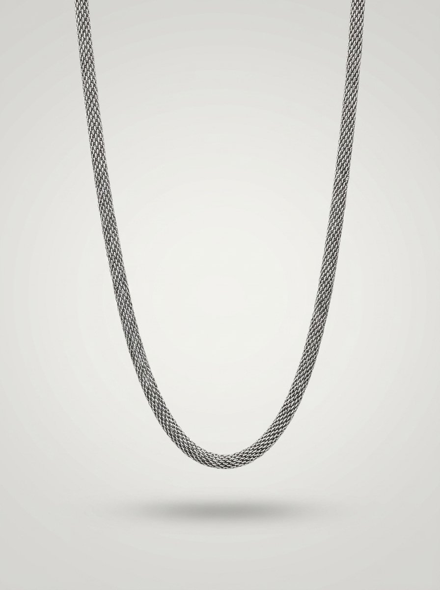 Premium Silver Mesh Chain Necklace