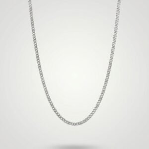 Classic Silver Curb Chain Necklace