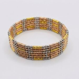 Luxury Tri-Tone Stretch Bracelet