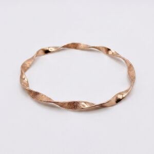 Elegant Twisted Rose Gold Bangle