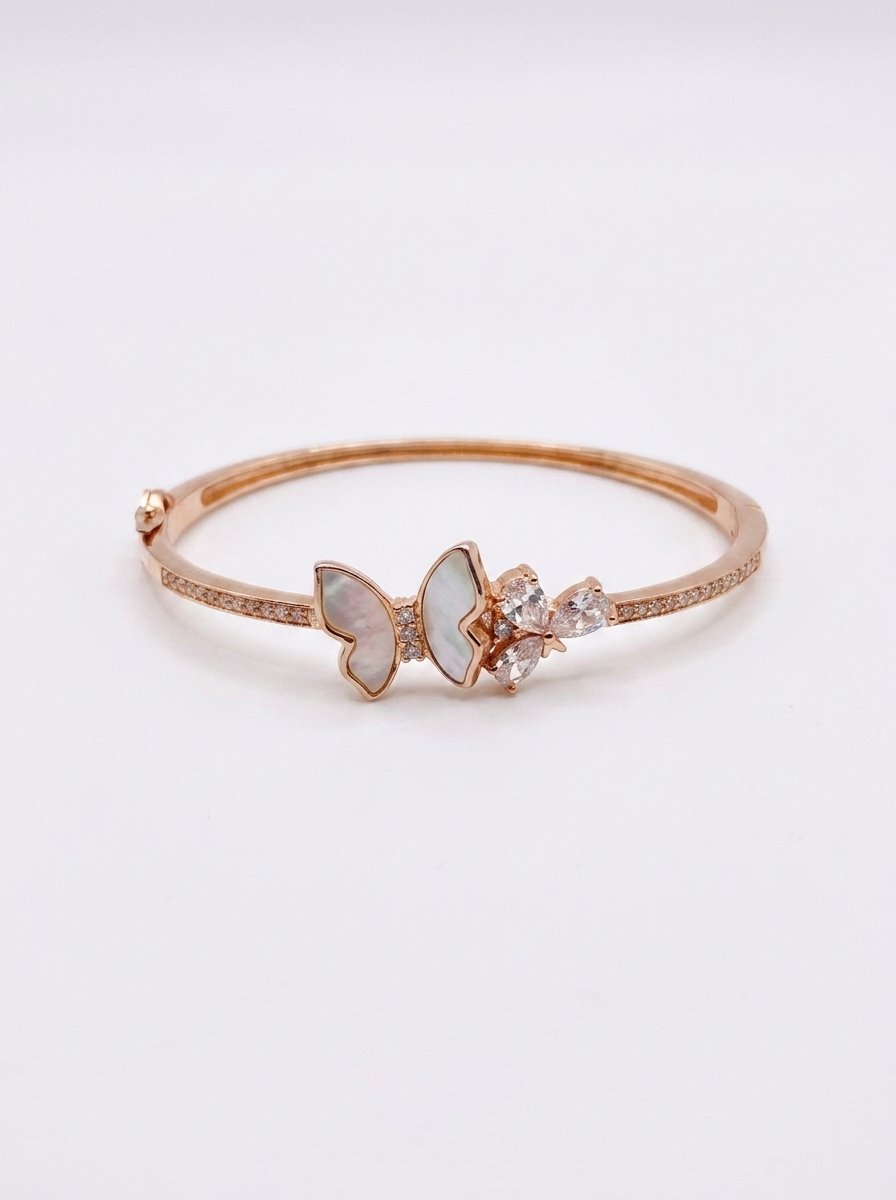 Rose Gold Butterfly Crystal Bracelet